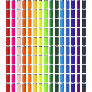 150 Pack Slim Can Cooler Sleeves Blank  Neoprene Insulated  Sleeve DIY Sublimation Cover Coolies for Soda Drink Water Bottles Birthday Wedding Party (Blank Style)