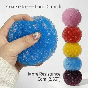 NNC4 Handcrafted Crystal Slushy Ball Squishy Toy — No‑Rebound Soft Squishy Stress Balls Grippie Set, Fidget Sensory Stress Relief for Relaxation, Anxiety & Therapy, ASMR Satisfying Gift Idea Party Favor Classroom Reward