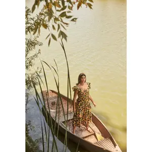 Carmela Floral Lou Smocked Tiered Midi Dress