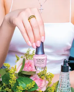 Morgan Taylor Make Me Blush - Cotton Candy Pink, Professional Lacquer, Vibrant, Chip-Resistant, Fast-Drying, Long-Lasting, High-Shine, Perfect for Manicures & Pedicure, 15mL.