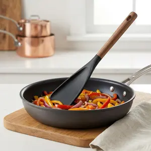 High Heat Resistant Nonstick Pan - Heat resistant up to 446 ° F/230 ° C, nonstick surface, wide edge design for flipping pancakes, eggs, fish, barbecue, stir-fries - Compatible with frying pans and grills - Easy-to-clean kitchen tool for professio,UU