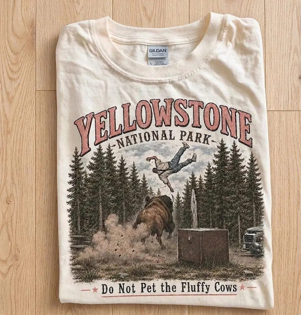 Do Not Pet The Fluffy Cows T-shirt, Bison Yellowstone National Park Shirt, Family Trip Outfit, Matching Camp Tees, Vacation Gifts