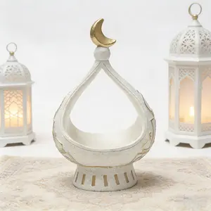 Middle Eastern Castle Cradle Blessing Keepsake Organizer – Jewelry & Small Item Tray for Living Room, Ramadan Special Home Decor Gift for Muslim Families, Ornate Spiritual Vibe
