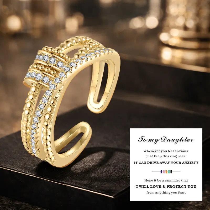 To My Daughter: Anxiety-Relieving Guardian Ring | Emotional Comfort Gift