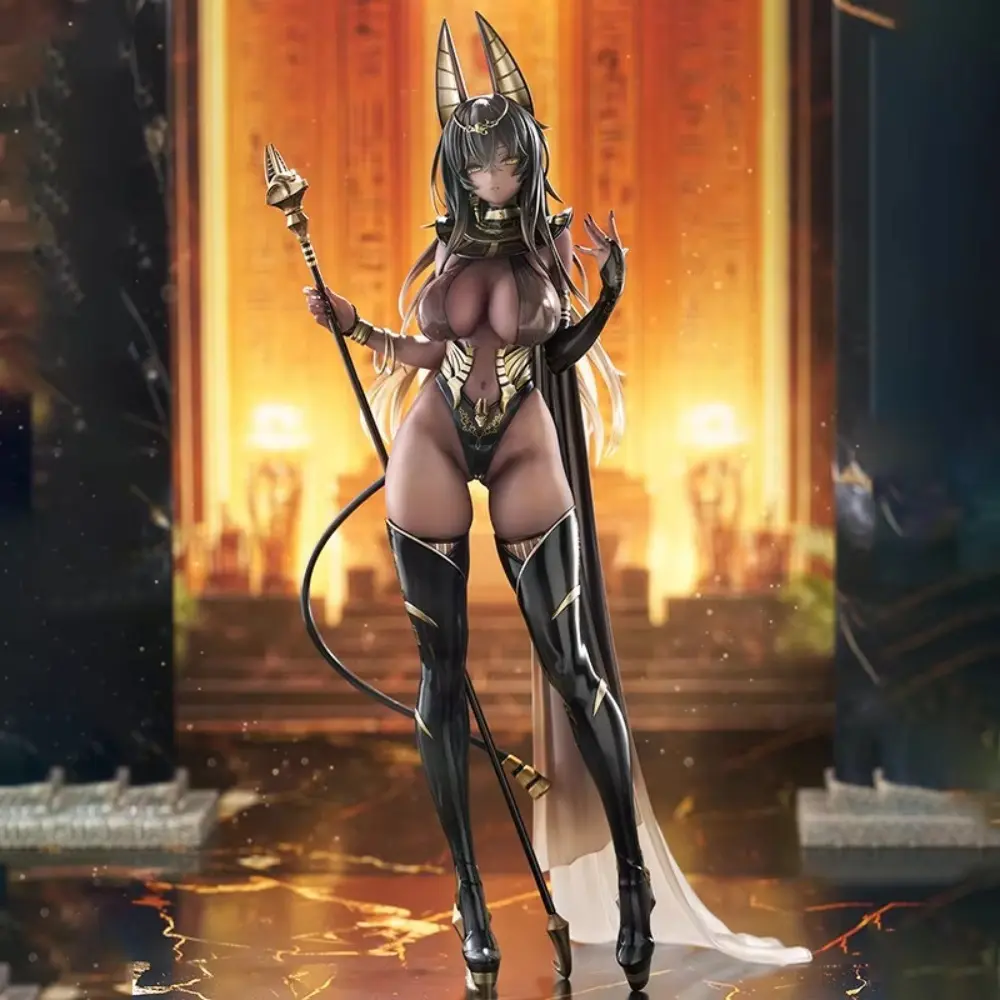 Anime Figure Egyptian Style Anubis Girl Statue Dark Skin Collectible Model Desktop Decoration Gift For Collectors