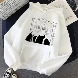 Harajuku Unisex Streetwear Anime Hunter X Hunter Killua Zoldyck Printed Hooded Men Women Hoodies Casual Sweatshirt