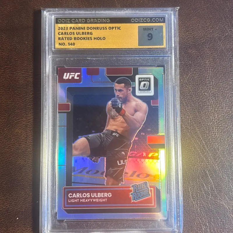 2023 Panini Donruss optic UFC Carlos Ulberg  rated rookie Holo ODIZ grade 9
