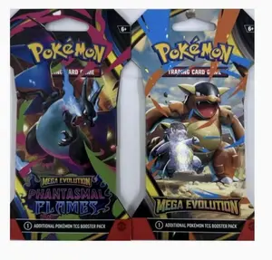 Pokemon TCG: Mega Evolution Phantasmal Flames AND Pokemon Mega Evolution Sleeved Booster Pack - 2 Pack Set