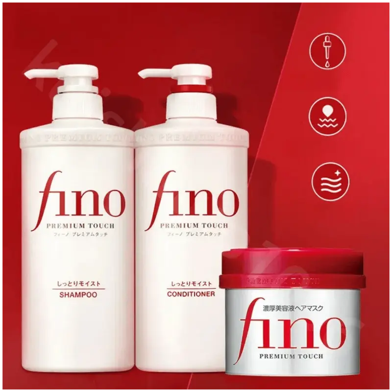Fino Hair mask 230g Shampoo & Conditioner 550ml *2 - for Haircare Deeply Nourish Oil Repairing Cleansing Hydrating Beauty Essence Damage Problems Comfort