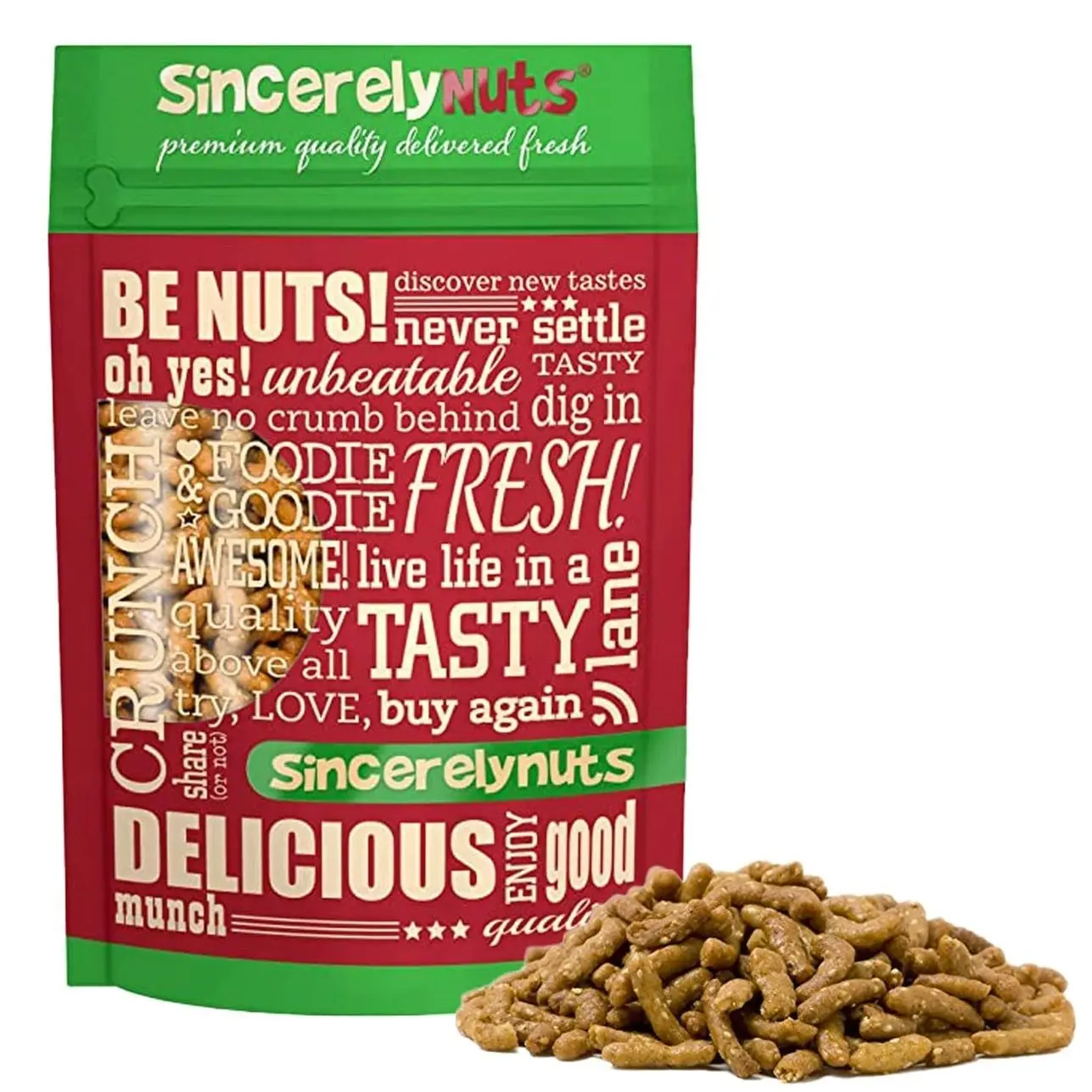 Sincerely Nuts Honey Sesame Sticks Snacks, 3lb - Kosher Certified - Crunchy Toasted Honey Sesame Seed Crackers for Trail Mix & Soup