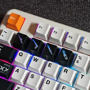 Cs:go Fps Game awm Keycap Set, Semi-Transparent Anti-Slip Pbt Keycaps, Custom Cherry Switches for 61/68/75/87/104 Mechanical Keyboard