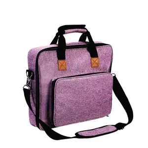 Large Capacity Crochet Hook Knitting Accessories Storage Bag, Square Handheld Multi-Functional Embroidery Tool Organizer