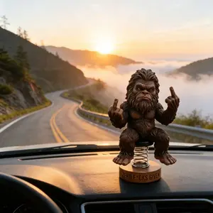 Bigfoot Bobblehead Doll is a handmade home and car decoration, suitable for decorating dashboards, backpacks, and offices - a fun gift for animal lovers and fans - Car Interior Ornaments