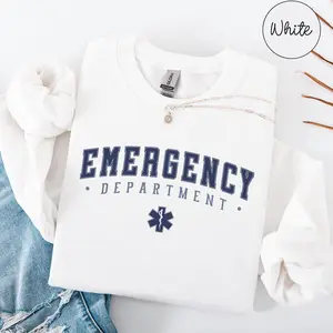 Emergency Department T-SHIRT / Sweatshirt , Emergency Room tee, ER Nurse T-shirt, Emergency Crew , ER Squad Gift Cotton Fabric Fit Sleeve