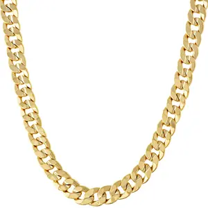 LIFETIME JEWELRY 6mm Cuban Link Chain Necklace 24k Gold Plated for Men and Women (6mm & 9.5mm) (18 inches, 6mm, Gold)