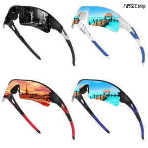 4 Pcs Unisex HD Cycling Goggles, Windproof UV400 Anti-Glare Sports Sunglasses, Lightweight Shatterproof Professional Outdoor Eyewear, Perfect for Cycling, Running, Marathon, Mountaineering, Fishing and All Daily Outdoor Activities