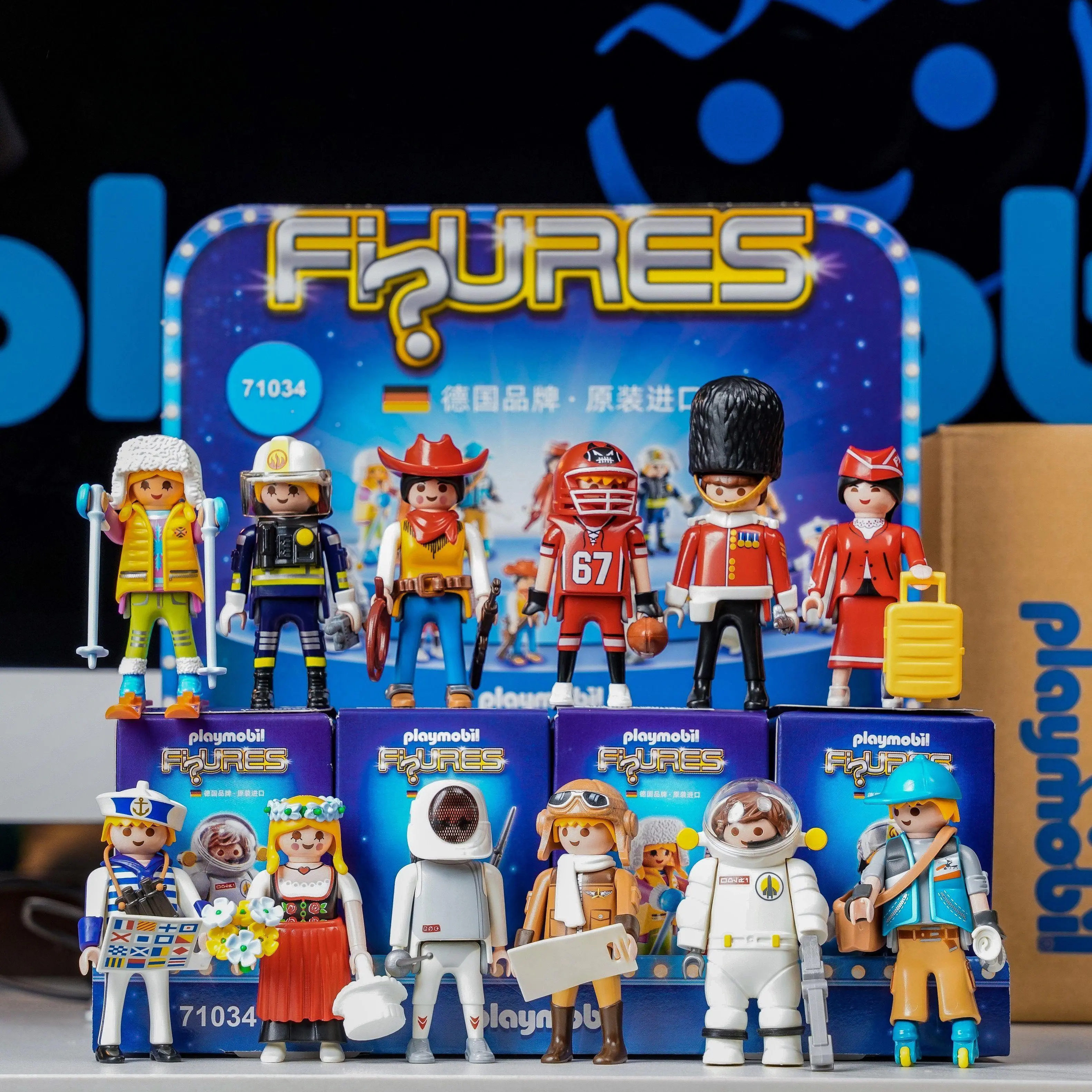 Hot-selling playmobil Mobi World 71034 Ming Box Astronaut Pilot Firefighter Doll Toys