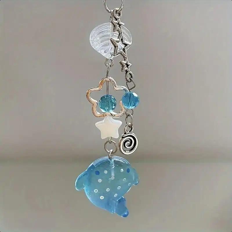 Cute Shark Design Phone Chain, Handmade Resin Phone Lanyard, Fashion Phone Charm for Women & Girls, Mobile Phone Decoration Accessories, Acrylic Charm, Phone Accessory