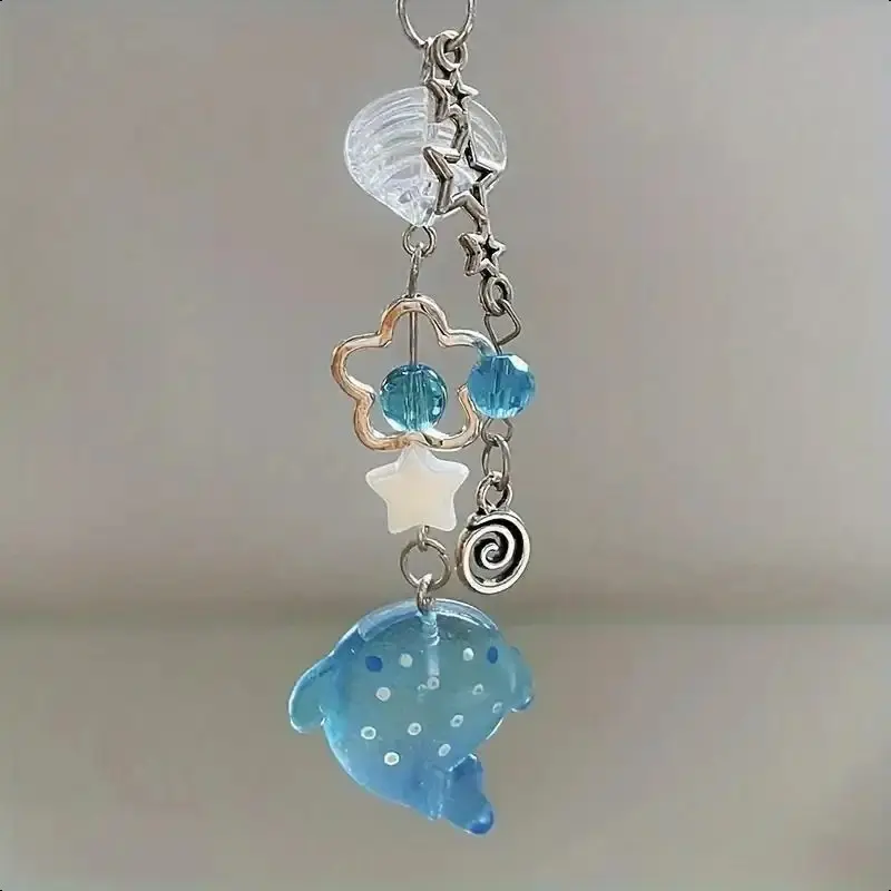 Cute Shark Design Phone Chain, Handmade Resin Phone Lanyard, Fashion Phone Charm for Women & Girls, Mobile Phone Decoration Accessories, Acrylic Charm, Phone Accessory