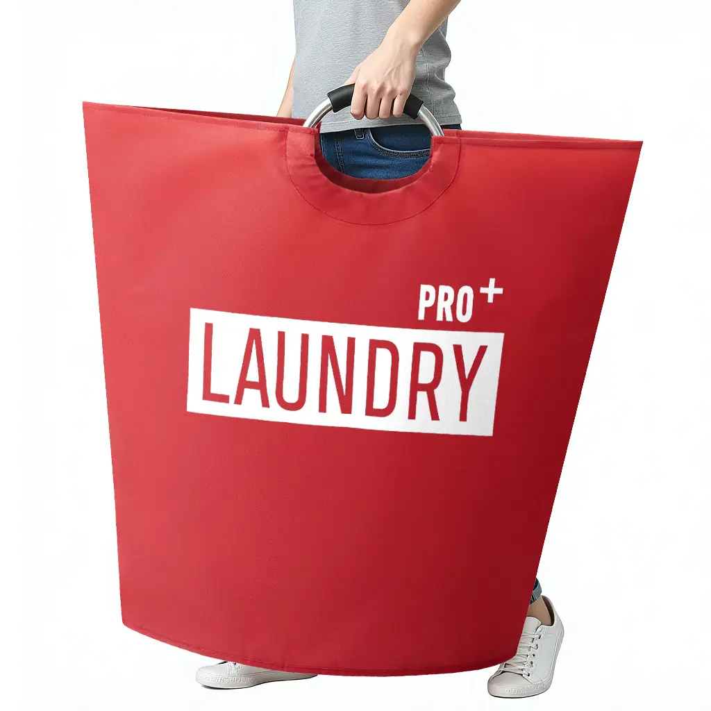 PRO+ 150L Round Foldable Laundry Basket with Carry Handle, Waterproof Portable High-Capacity Storage for Family Bedrooms & Bathrooms