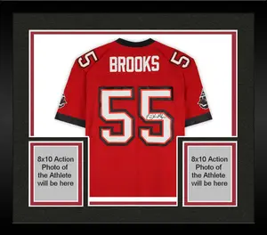 Framed Derrick Brooks Tampa Bay Buccaneers Autographed Mitchell and Ness 2002 Red Replica Jersey - Fanatics Authentic Certified