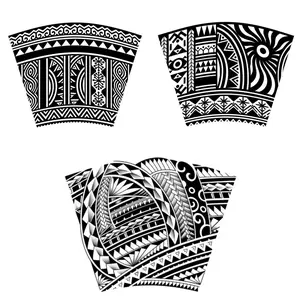 Polynesian-style arm tattoo stickers, waterproof temporary tattoos, magic tattoos last 7-15 days, safe, non-toxic, pain-free, Sak Yant tattoos, essential for beginners