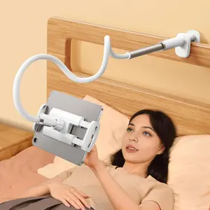 Gooseneck Tablet Holder for Bed, Flexible Long Arm Tablet Mount Stand for Reading in Bed, Compatible with iPad Mini Pro Phone Switch Samsung Galaxy Tabs Kindle Fire, More 4.7-12.9" Devices