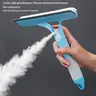 3-in-1 & Mirror Scraper with Removable Microfiber Cloth - Heavy-Duty Plastic Bathroom Window Cleaner, Door, Scraper, Wiper, and Squeegee Scrubber Spray - No Electricity Needed, Ideal for Home Use, Window Cleaning Scraper Cleaning Supplies