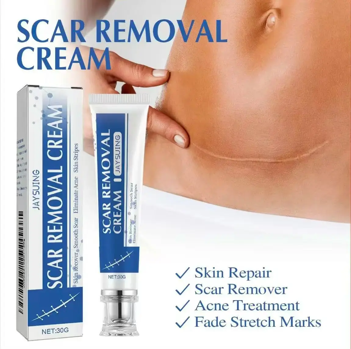 Silicone Skin Care Gel, Advanced Skin Repair Gel for Face & Body, Helps Improve Look of Burn Marks, Acne Marks & Old Skin Marks, Smoothing Daily Skin Care