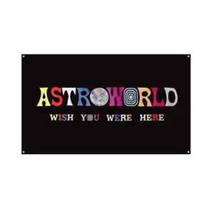 Astroworld Flag Black 3x5 Feet Flag Banner Hamging Wall Flag with Brass Grommets for College Dorm Room