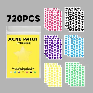New Star Acne Patches, 720pcs Mixed Sizes, Customized for Different Acnes, Precision Covering, Efficient Concealer, Perfect for Dates and Parties