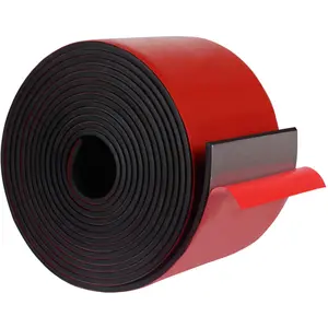 Neoprene Rubber Strips Adhesive Solid Sheets & Rolls for DIY Weather Stripping Gasket Seal with Adhesive Backing (2" Wide x 1/8" Thick x 10' Long)