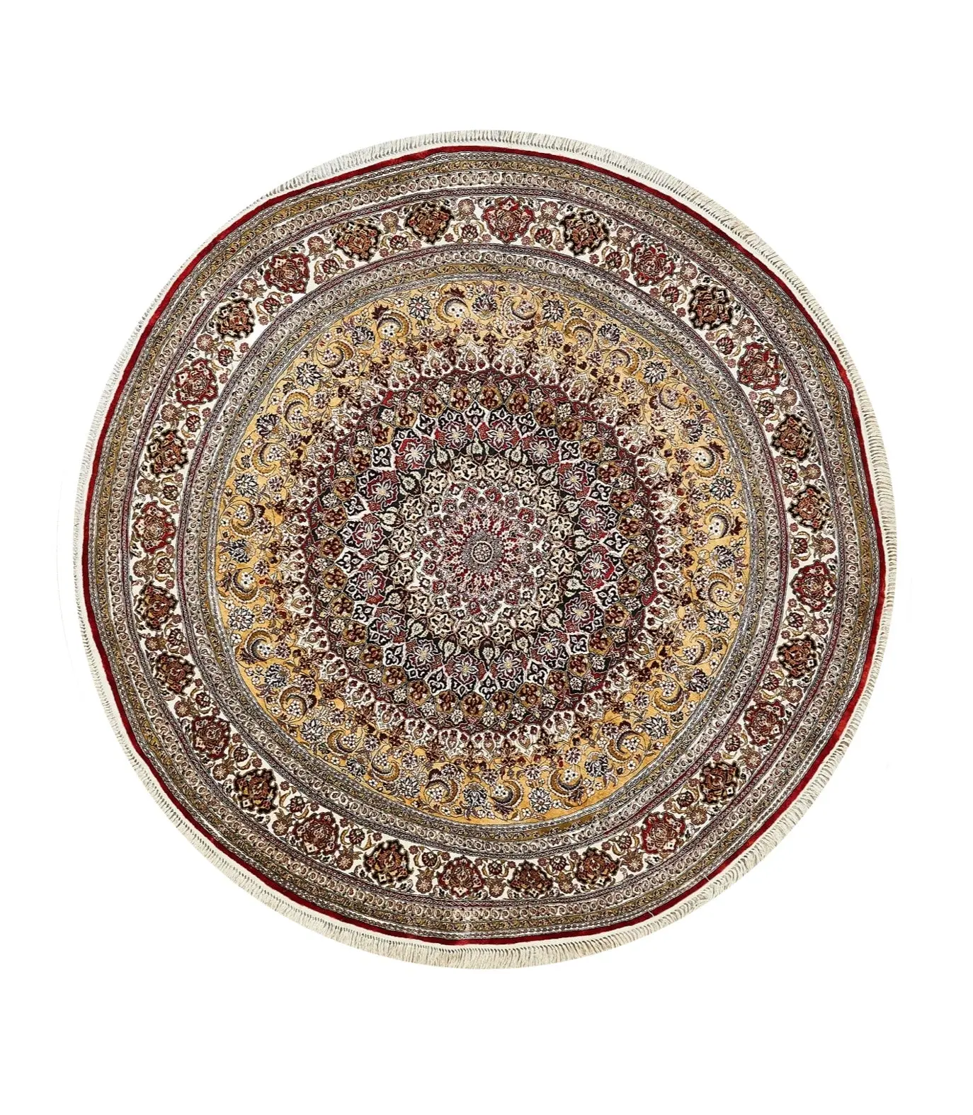 907 - China Traditional Pure Silk Round Rug