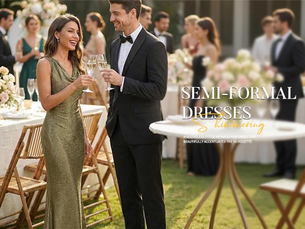 Women's Formal Dresses for Wedding Guest,Cowl Neck Bodycon Dress,Mermaid Evening Gowns Cocktail Dresses for Women LQ299