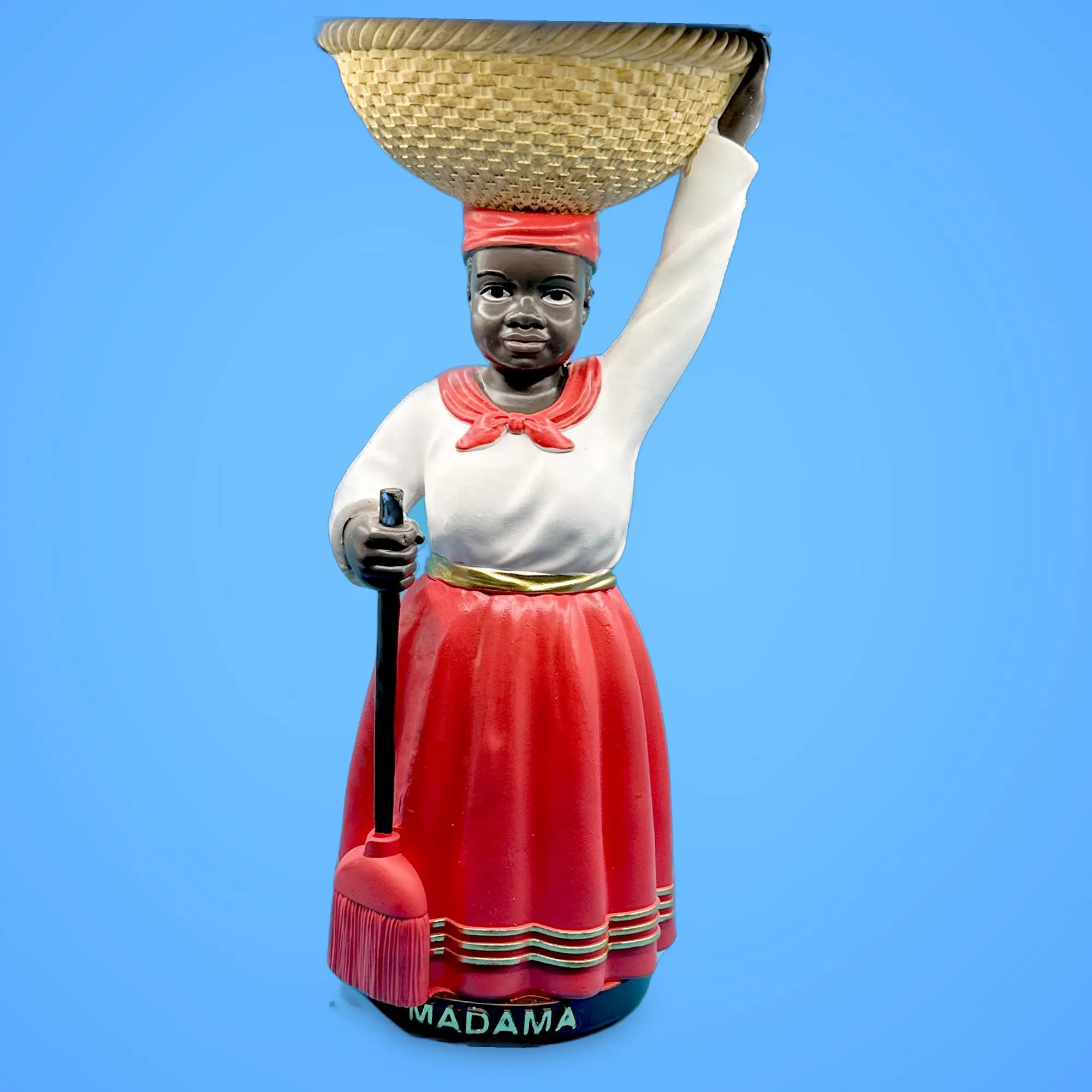 Madama Spirit Guide Statue, 12in Red Skirt Figurine & Miniature - Home Supplies, Decor, Room Decor for Protectors and Healers