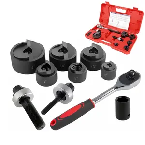 Ratchet Hole Driver Kits 1/2 to 2 inch SLUG-Buster Conduit Hole Set KO Tool Kit (CC-60)