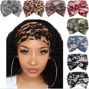 8 Pcs Women's Wide Retro Headscarf Hairband Set, Cute Knot Waist Hat Accessories, Various Print Combinations, Boho Style, Knotted Headband, Bow Headbands, Elastic Headbands