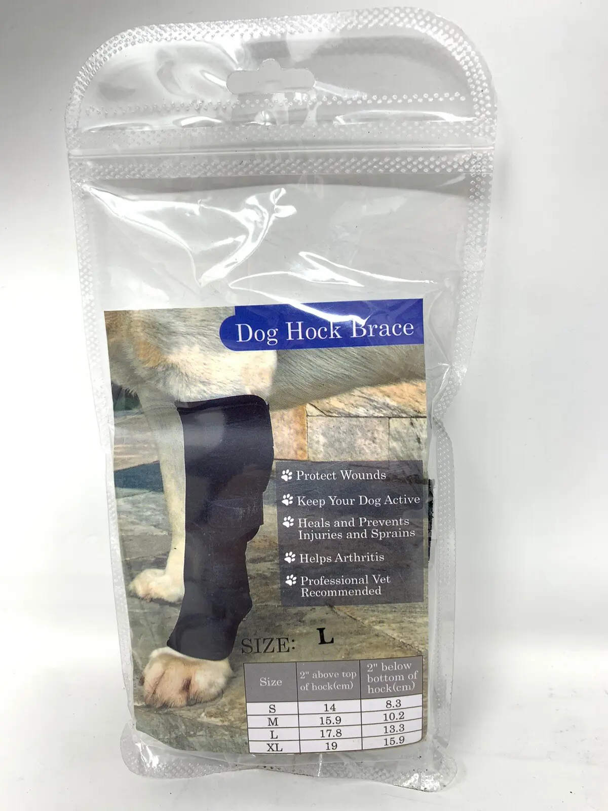 Dog Rear Leg Knee Brace Hock Joint Wrap For Recovery And Joint Pain Size Large