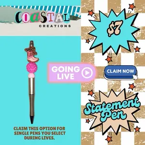 Coastal Creations Regular Focal Bead Pen - $7