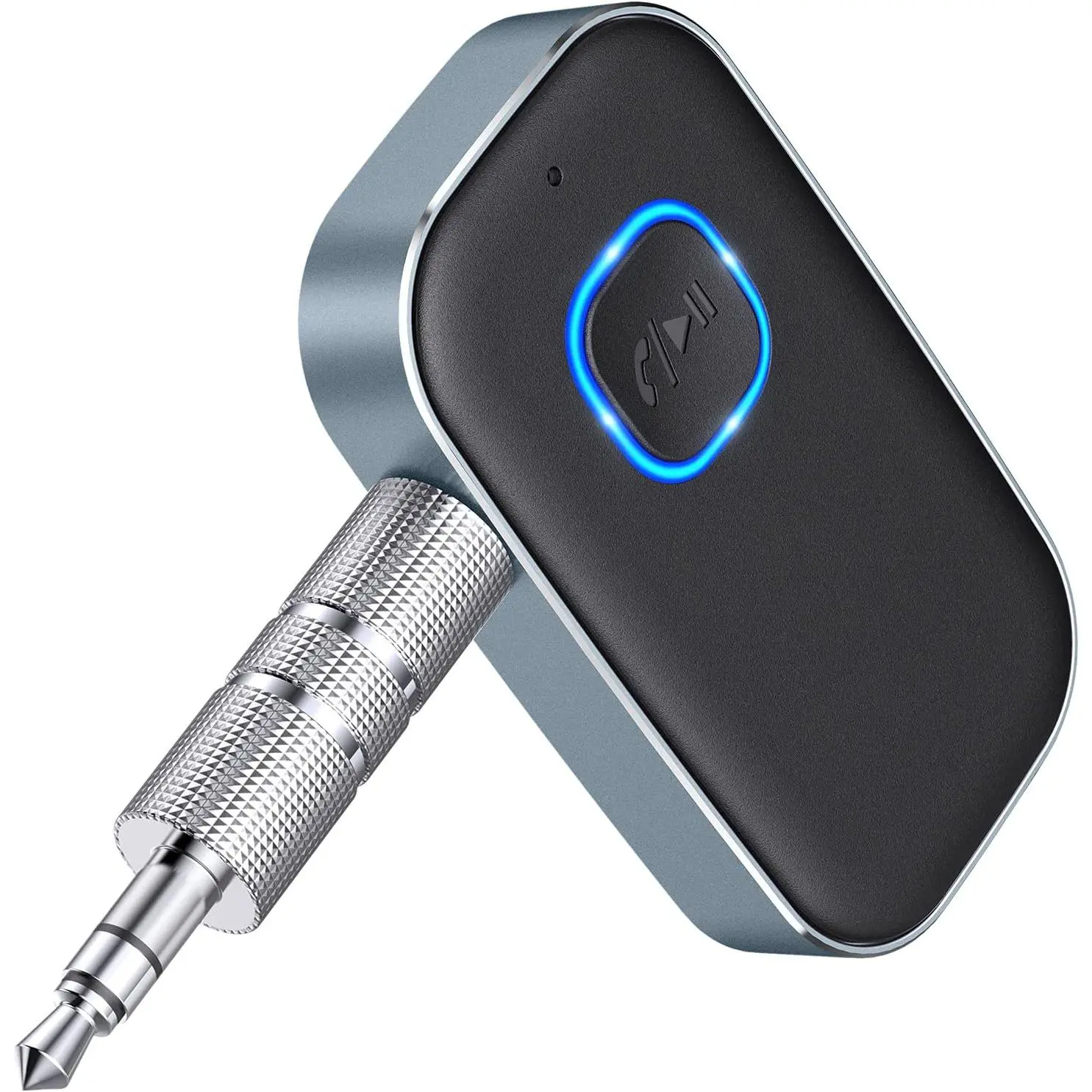 AUX Adapter for , Noise Reduction  Receiver for Music/Hands-Free Calls,  Audio Receiver for  Stereo/Speaker, 16H  Life/Dual Connect (Black+Gray)
