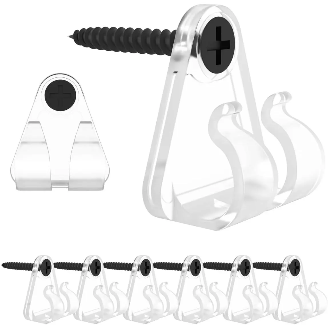 50 Pack,Outdoor Lighting Clips,String Light Hanging Clips for Hanging Christmas Light,Led Fairy Led Light Clips,Clear