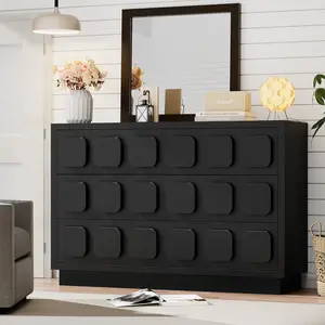 ANBUY White Marble 4 Drawer Dresser for Bedroom, Faux Marble Top Drawer Chest Organizer Unit with Gold Handles - Furniture