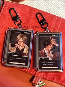 Resident Evil4 Remake keychains | Leon Kennedy | Luis Serra| Albert Wesker | Luis and Leon fanmerch RE4 matching keychain| Gift for RE fans