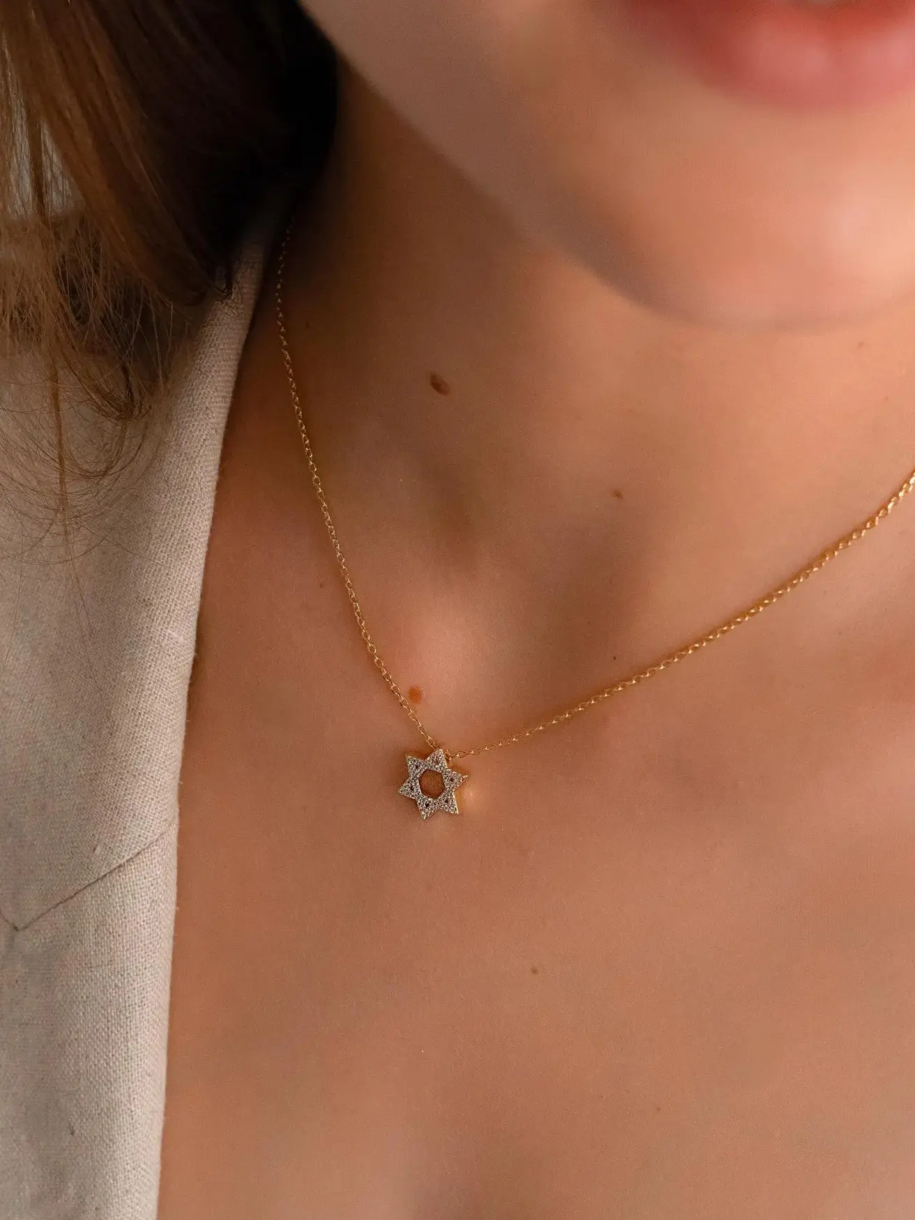 Star of David Necklace for Women, Gold or Silver Magen David Pendant, Dainty Jewish Jewelry Gift