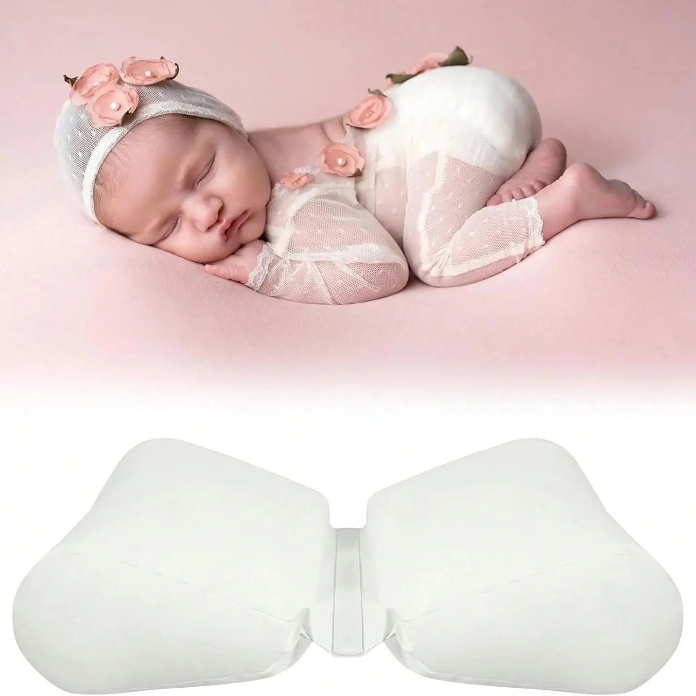 Butterfly-Shaped Photography Sleeping Pillow for Baby DIY Newborn Props, Easter Gift for Boys & Girls, Professional Photo Prop