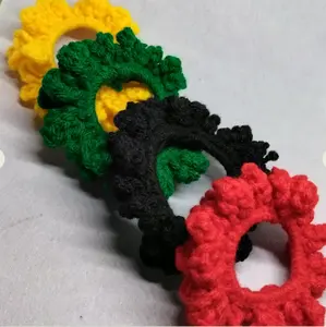 Nylo & Co. Crochet Color Block Hair Scrunchie in Combo #12 - Set of 4
