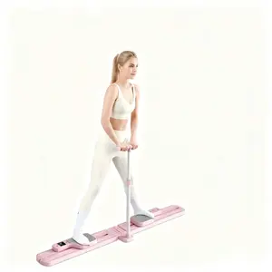 8-in-1 Multifunctional Folding Pilates Board - Pilates Equipment - Safe and reliable, anti-deformation, stable flat board design - Home fitness equipment - Abdominal board with resistance bands, sliding board with pull rod