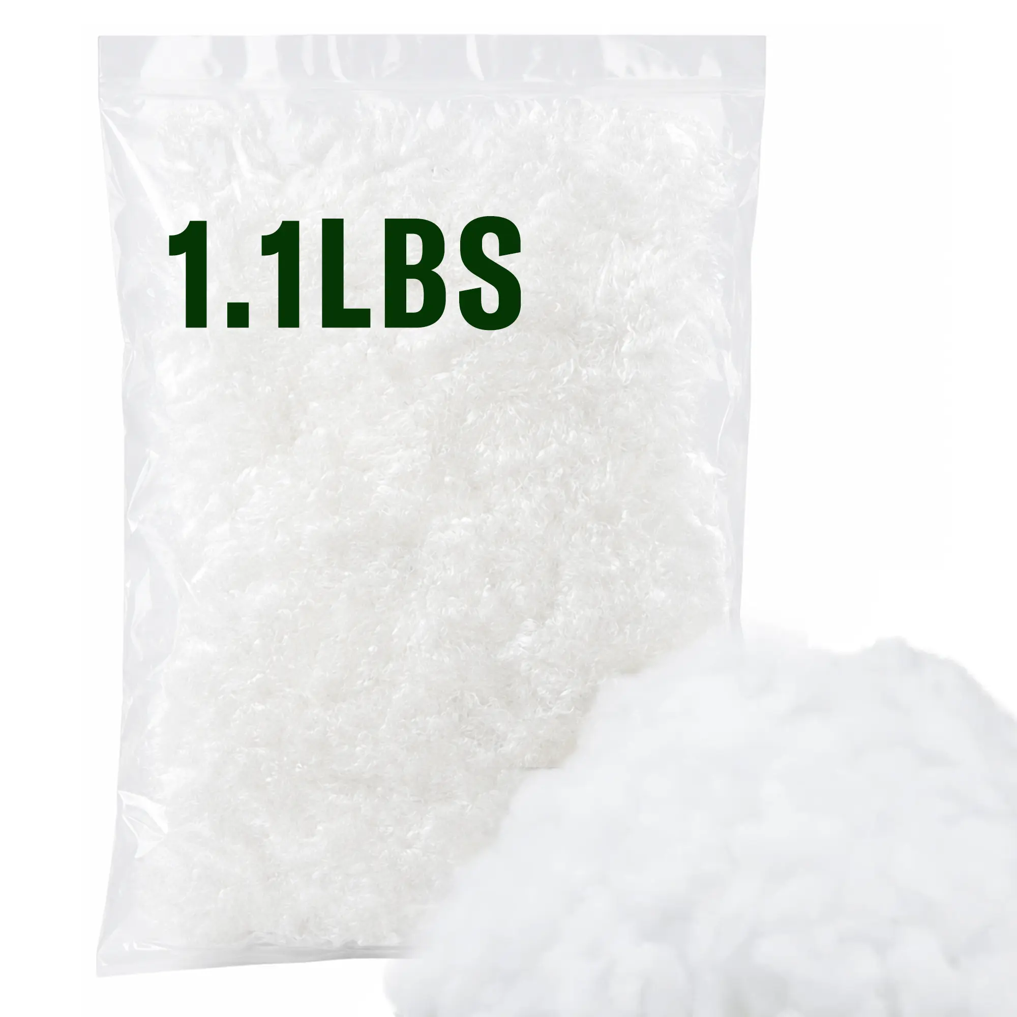 1.1LBS No Lumps Polyester Stuffing, Vacuum Sealed for Pillows, Crafts & Pet Beds