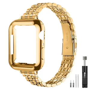 Slim Watch Band Compatible with Apple Watch 41mm 45mm 42mm 44mm 40mm 38mm Metal Stainless Steel Watchband Suitable for iWatch 10/9/8/7/6/5/4/3/2/1/SE Series Women Luxury Strap