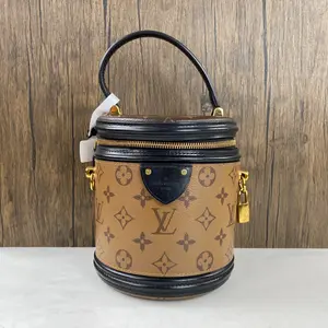 Pre-owned Louis Vuitton canvas Shoulder Bags Cannes Vanitybag Reverse Monogram satchel QG1342